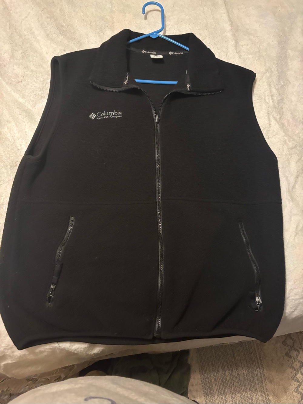 Columbia Black Men's Fleece Vest with Full Zip